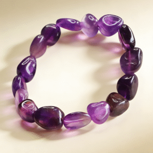 Pulseira de Ametista Natural Irregular - Energia Espiritual e Equilíbrio Interior
