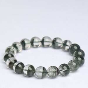 Pulseira de Quartzo Verde Fantasma com Inclusões - Prosperidade, Energia e Equilíbrio